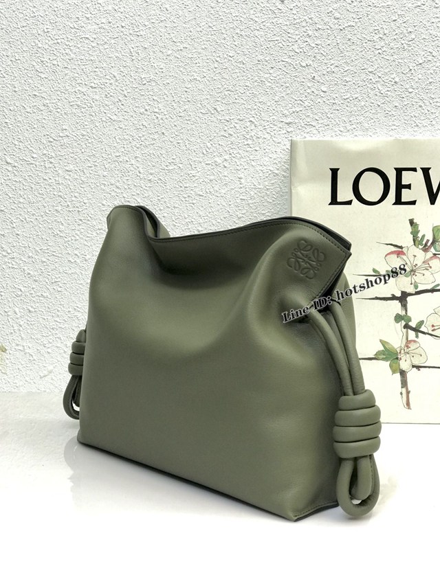 Loewe專櫃2022新款小牛皮肩背女包 羅意威Flamenco clutch系列升級版福袋大號 10856 lyw1153